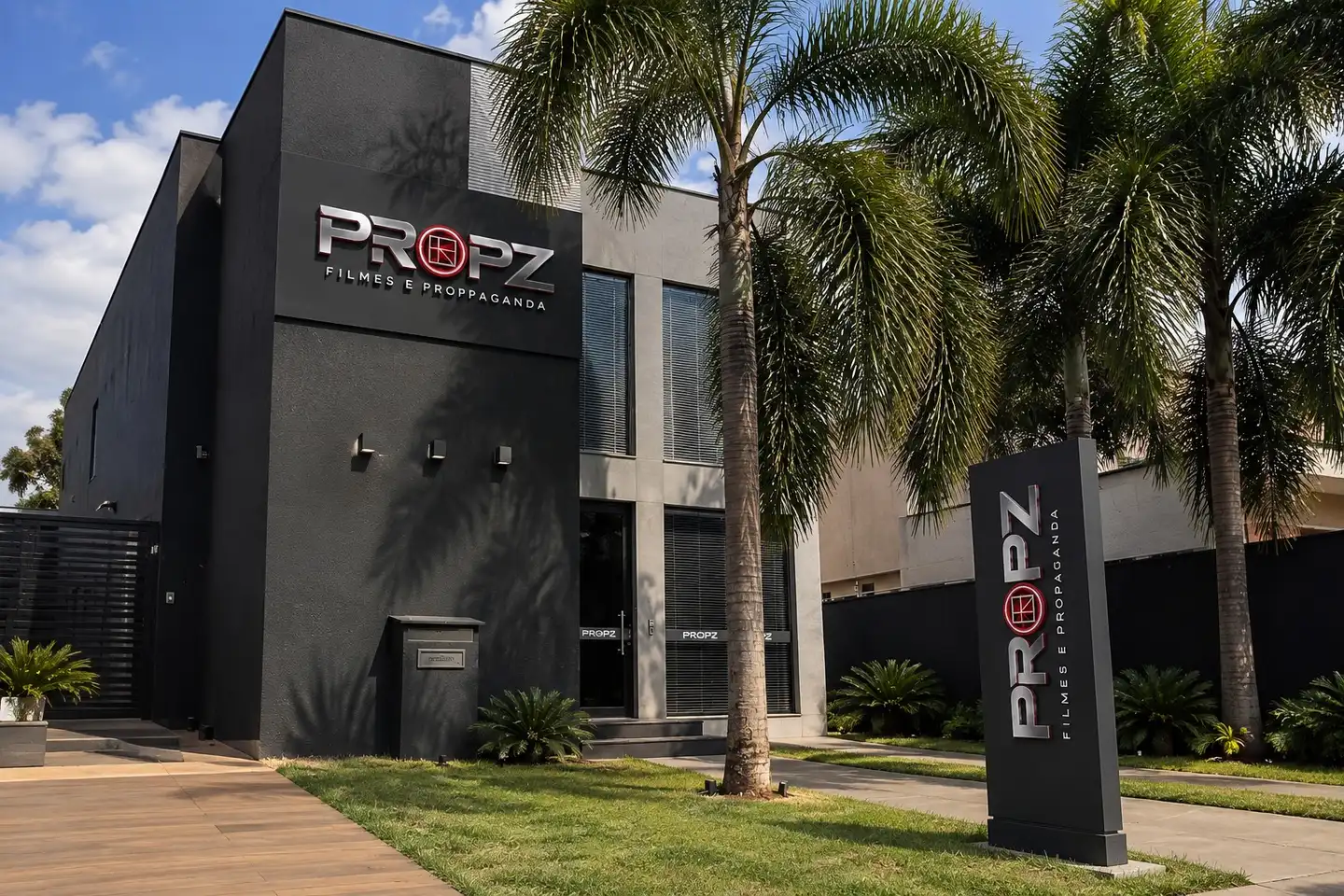 Fachada da sede própria da Propz Filmes em Palmas